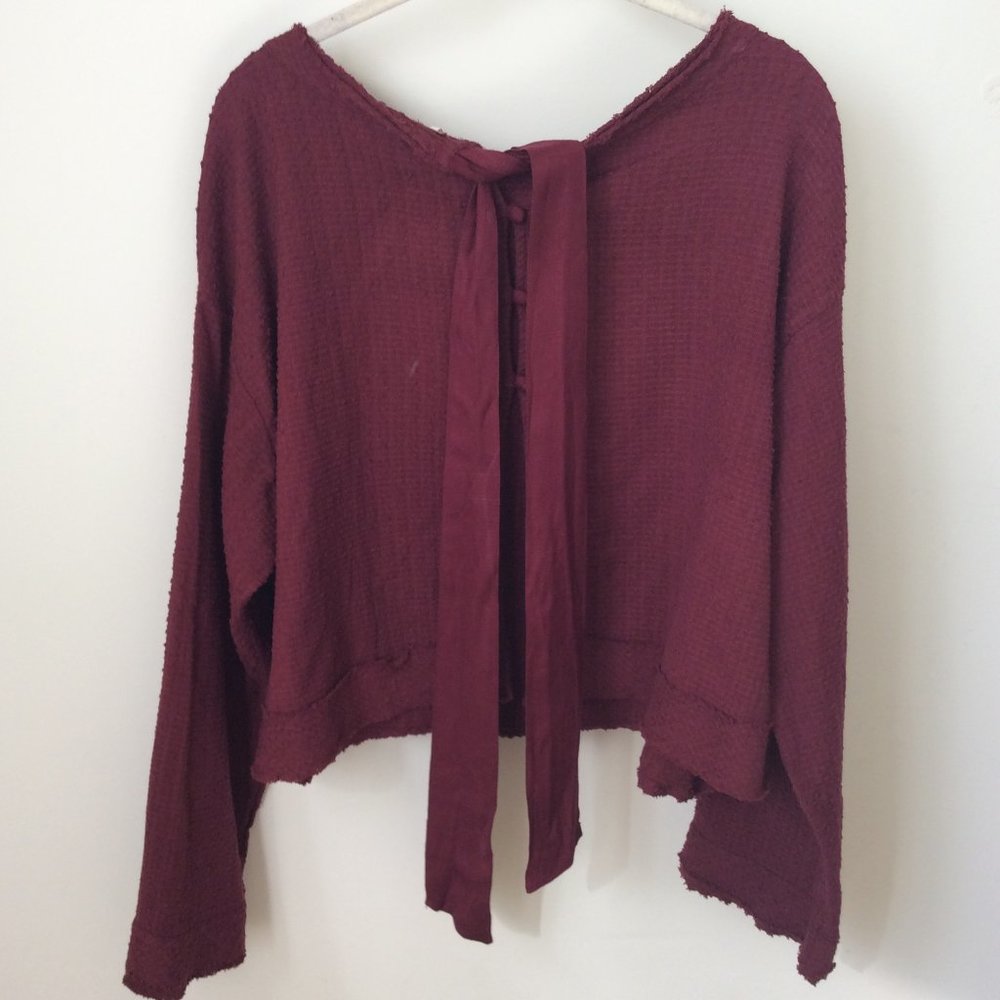 Free People Tie Back Shirt